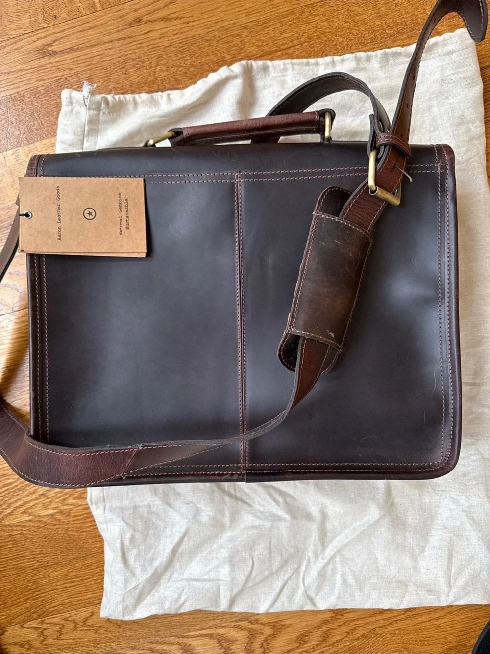 Dark Brown Leather Men’s Briefcase